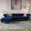 Glamour Three Seater Corner Sofa, Velvet | DodiTec WC1