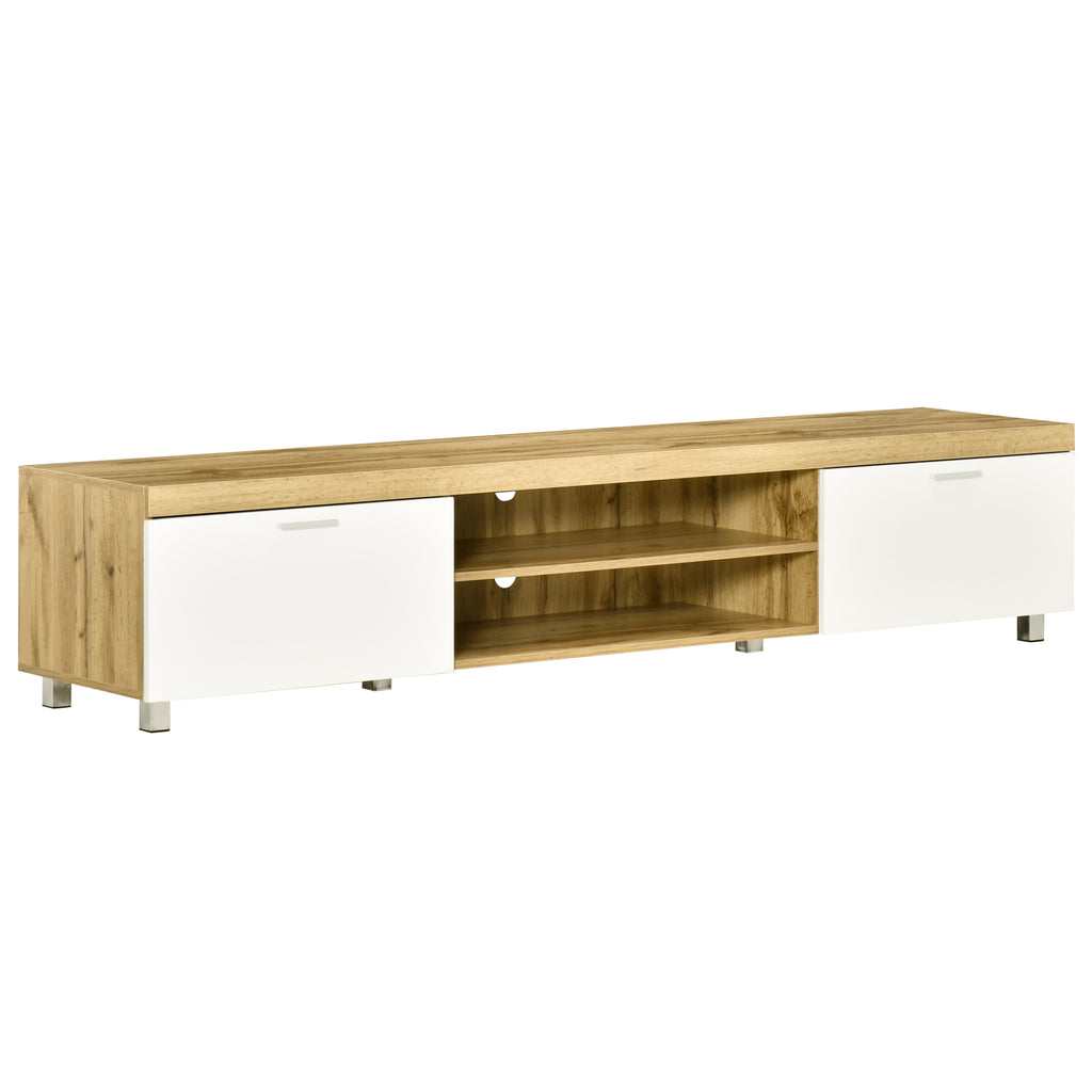 DodiOnline Modern TV unit Cabinet Entertainment Centre for TVs up to 90" w/ Cabinet Shelf for Living room Bedroom