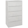 DodiOnline High Gloss Chest of Drawers, 5-Drawer Storage Cabinets, Modern Dresser, Storage Drawer Unit for Bedroom