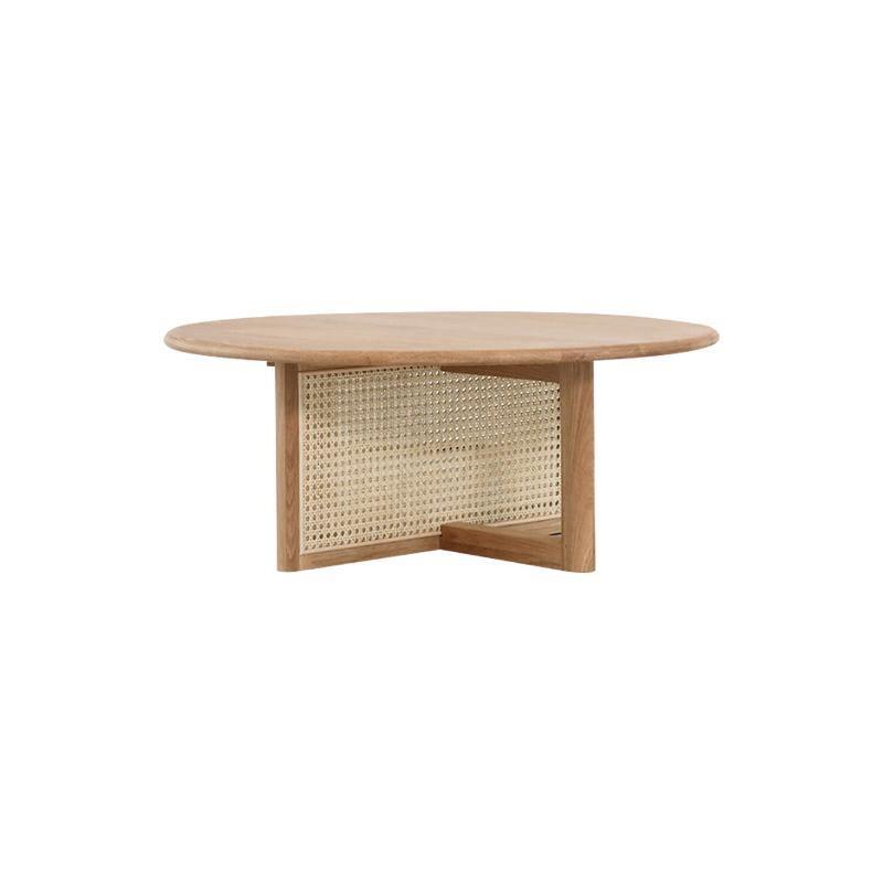 Hagy Rattan Coffee Table, Light Oak | DodiTec WC1