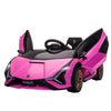 DodiOnline Lamborghini Sian Licensed 12V Kids Electric Ride On Car 2 Motors Toy Car with Remote Control Music Lights MP3 for 3-5 Years Pink