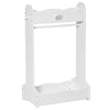 DodiOnline Kids Clothes Rail Wooden Hanging Rack with Storage Shelves Children Garment Freestanding Wardrobe for 3-8 Years Toddler, White