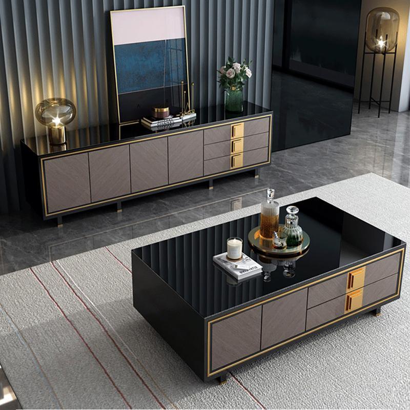 IS82 Large Sideboard, Grey & Gold, Clearance | DodiTec WC1