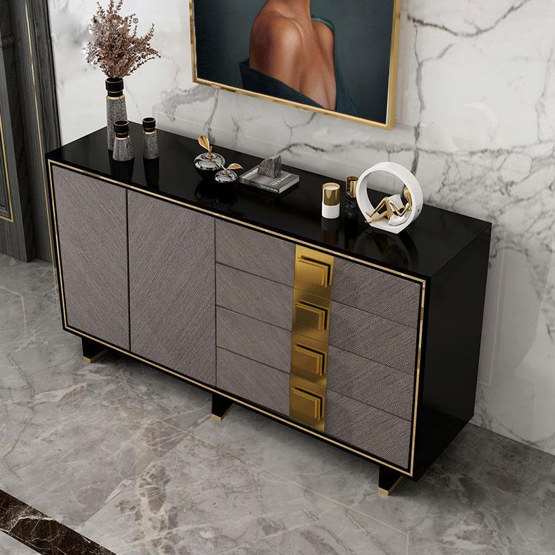 IS82 Large Sideboard, Grey & Gold, Clearance | DodiTec WC1