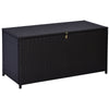 DodiOnline Rattan Storage Box Outdoor Indoor Wicker Cabinet Chest Outdoor Furniture 118 x 54 x 59cm - Dark Brown