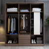 KA9336 Wardrobe, Rosewood & Black | DodiTec WC1