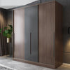 KA9336 Wardrobe, Rosewood & Black | DodiTec WC1