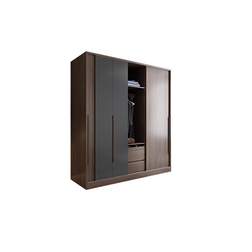 KA9336 Wardrobe, Rosewood & Black | DodiTec WC1