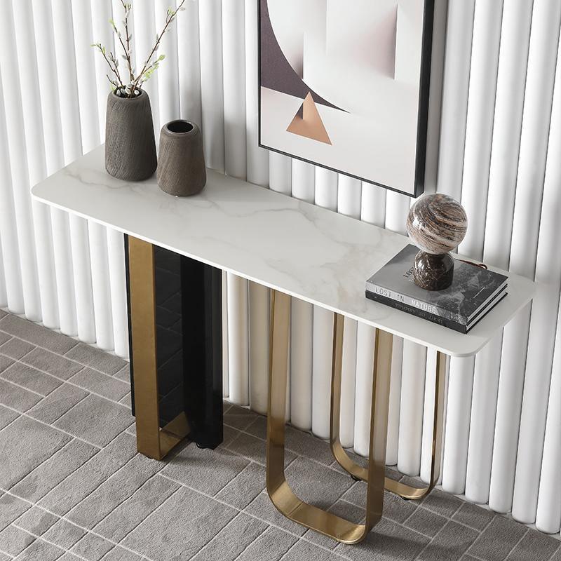 Kave Console Table, Gold And Black | DodiTec WC1