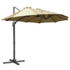 DodiOnline 4.5 m Patio Parasol, Large Double-Sided Rectangular Garden Umbrella with Crank Handle, 360° Cross Base for Bench, Outdoor, Khaki