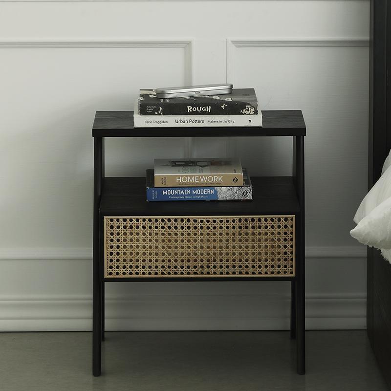 Lambeth Bedside Table, Black | DodiTec WC1