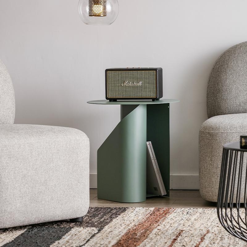 M39 Green Side Table With Side Storage | DodiTec WC1