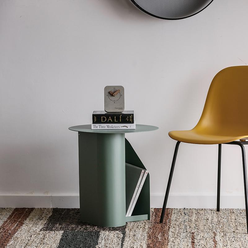 M39 Green Side Table With Side Storage | DodiTec WC1