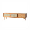 Mario Cane Rattan TV Stand, Oak | DodiTec WC1