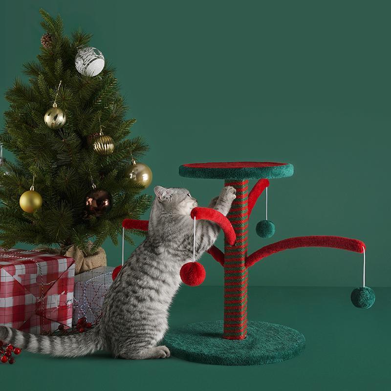 NA62 Pet Furniture Cat Kitten Christmas Tree, Scratcher Tree | DodiTec WC1