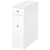 DodiOnline Bathroom Slim Floor Cabinet Narrow Wooden Storage Home Bath Toilet Cupboard Organiser Unit with Drawers White