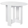 DodiOnline Space-saving Drop Leaf Table, Folding Dining Table for Small Space, Kitchen, Dining Room, White