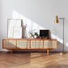 Pavia TV Stand, Rattan & Oak | DodiTec WC1