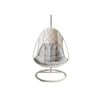 Pearl Rattan Garden Hanging Egg Chair with Stand, Garden Furniture Outdoor/Indoor | DodiTec WC1