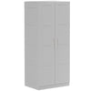 DodiOnline Double Paneled Door Wardrobe, with Shelves - Grey