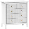 DodiOnline Elegant Chest of Five Drawers - White