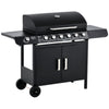 DodiOnline Seven Burner Gas Grill, with Integrated Thermometer and Storage