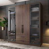 Sanders Wardrobe, Wooden & Black | DodiTec WC1