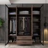 Sanders Wardrobe, Wooden & Black | DodiTec WC1