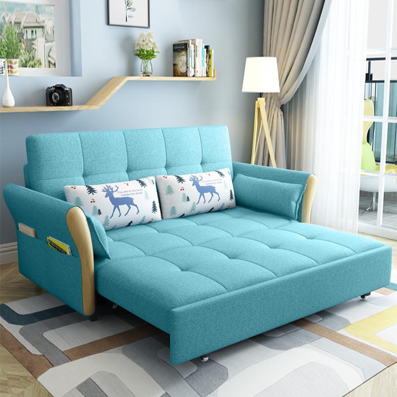 SB152 Two Seater Sofa Bed, Blue | DodiTec WC1