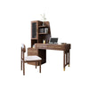 SK21 Office Desk With Side Storage, Rosewood & Gold | DodiTec WC1