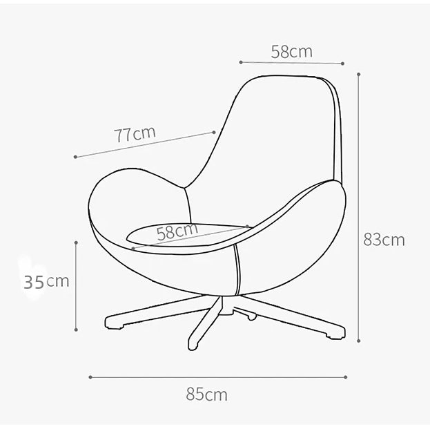 Snail Armchair, Brown Leather, Clearance-DodiTec WC1