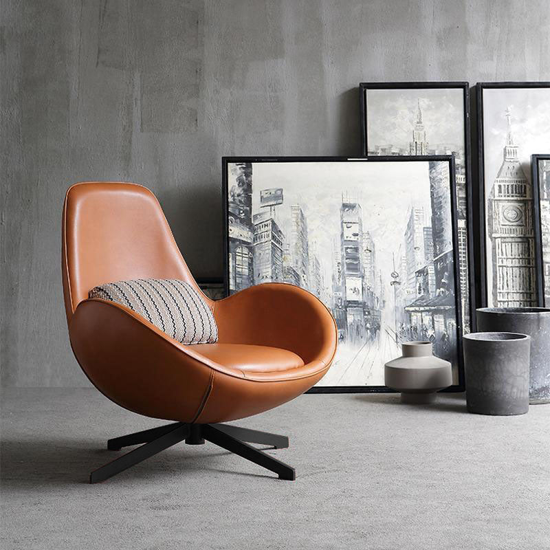 Snail Armchair, Brown Leather | DodiTec WC1