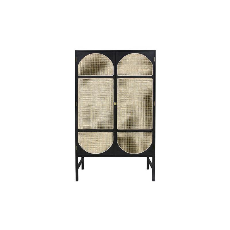 Tandy Black Rattan Wardrobe | DodiTec WC1