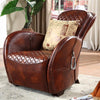 Saddle Chair And Footstool, Loft Style, Oil Wax Leather | DodiTec WC1