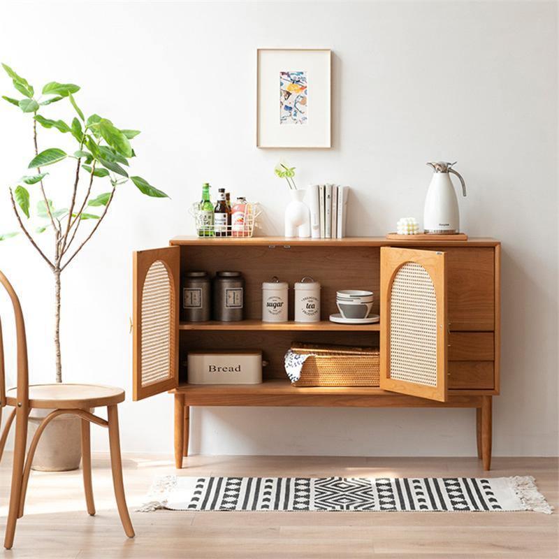 Tulma Sideboard, Natural Rattan & Oak | DodiTec WC1