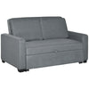 DodiOnline Double Sofa Bed Click Clack Sofa Bed Pull Out Bed with Adjustable Backrest for Living Room and Bedroom Grey