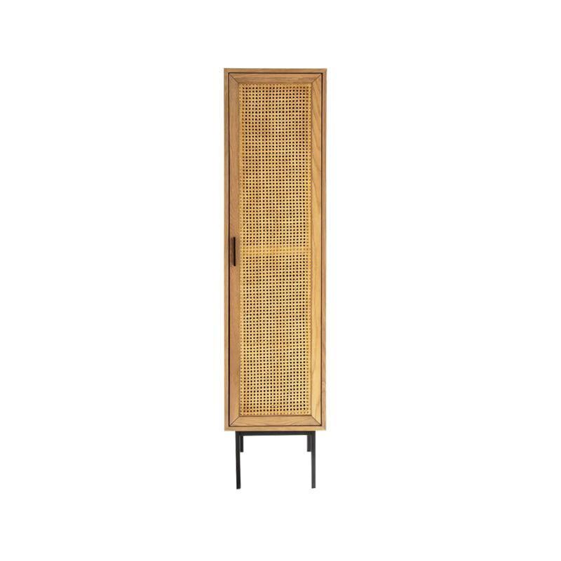 Uno G4 Single Rattan Wardrobe, Oak | DodiTec WC1