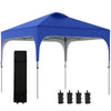 DodiOnline 3 x 3(M) Pop Up Gazebo, UPF 50+ Foldable Canopy Tent with Wheeled Carrybag, 4 Leg Weight Bags, Height Adjustable Marquee Shelter 1 person easy setup for Outdoor Garden Patio Party, Blue