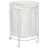 DodiOnline 100L Steel Frame Laundry Bin, with Wheels - White