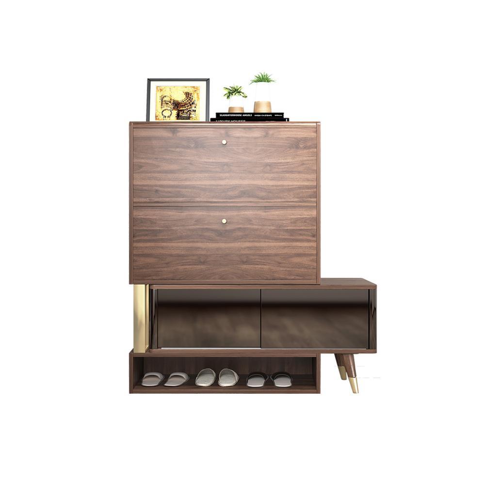 WR532 Shoe Storage, Wood & Black | DodiTec WC1