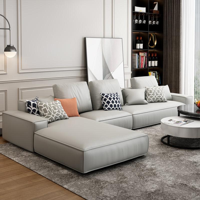 Nevaeh Three Seater Corner Sofa, Leathaire- | Get A Free Side Table Today