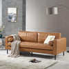 Minimalism Two Seater Sofa, Leather- | Get A Free Side Table Today