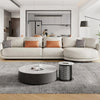 Otis Round Three Seater Corner Sofa, Leathaire- | Get A Free Side Table Today