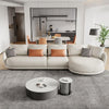 Otis Round Three Seater Corner Sofa, Leathaire- | Get A Free Side Table Today