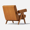 Pierre Jeanneret Eket Armchair, Real Leather- | Get A Free Side Table Today