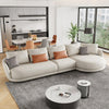 Otis Round Three Seater Corner Sofa, Leathaire- | Get A Free Side Table Today