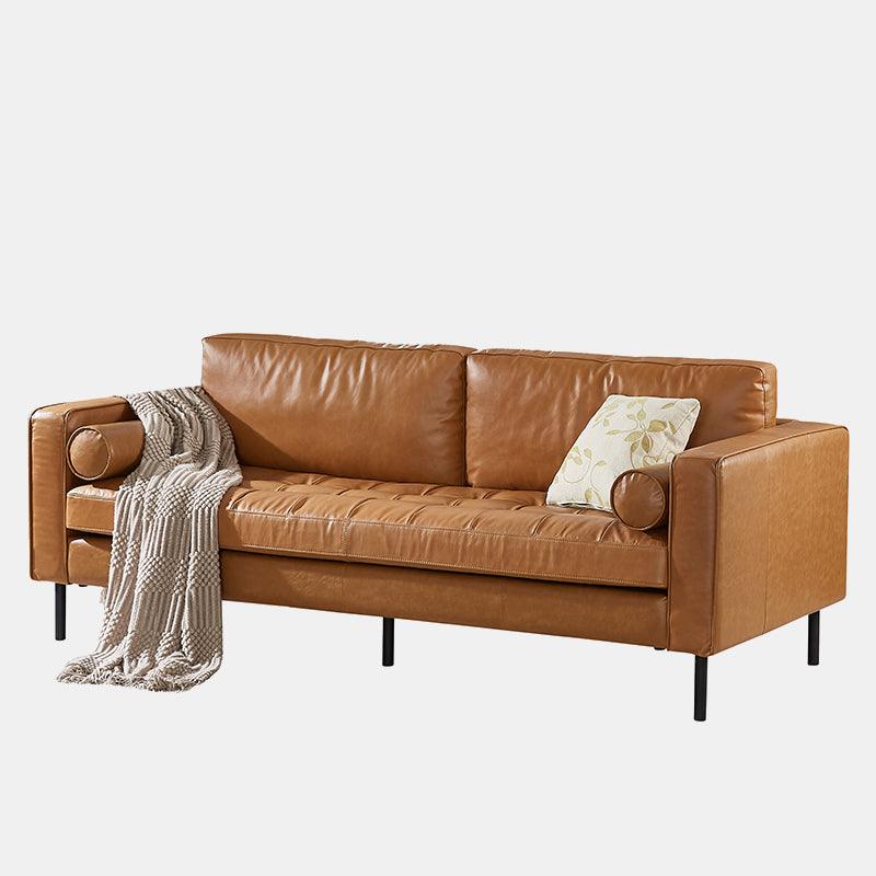 Minimalism Two Seater Sofa, Leather- | Get A Free Side Table Today