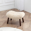 Philip Arctander Sheepskin Armchair And Ottoman, White Wool- | Get A Free Side Table Today