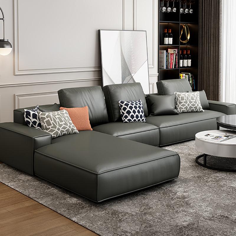 Nevaeh Three Seater Corner Sofa, Leathaire- | Get A Free Side Table Today