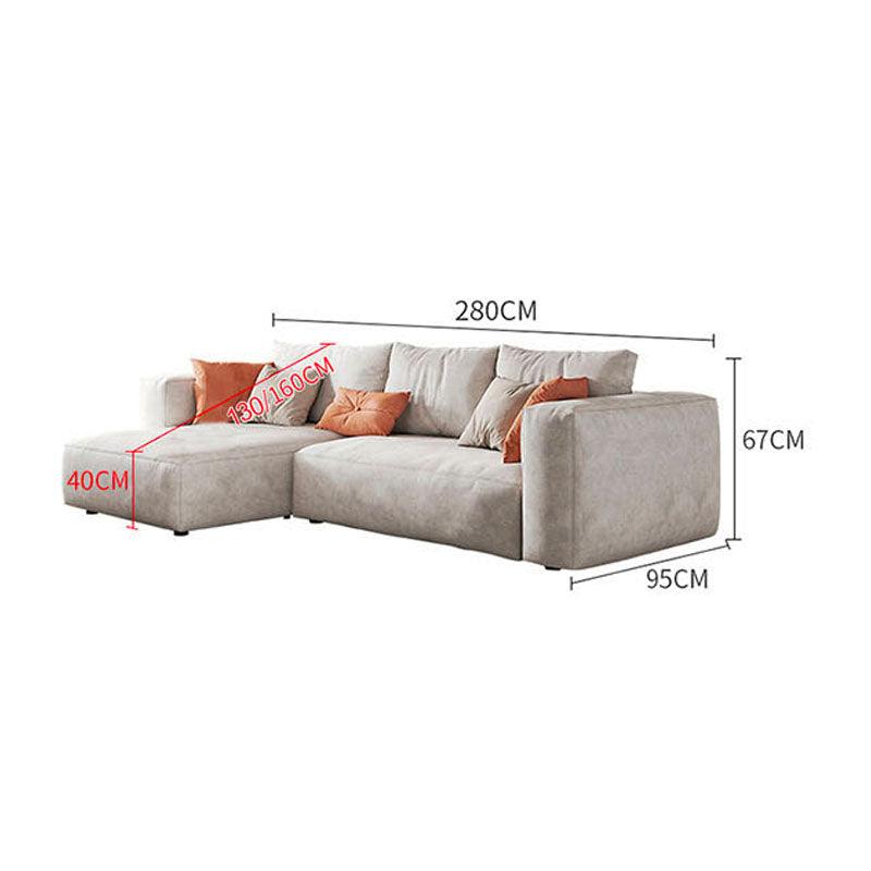 Samona Three Seater Corner Sofa, Leathaire - Weilai Concept